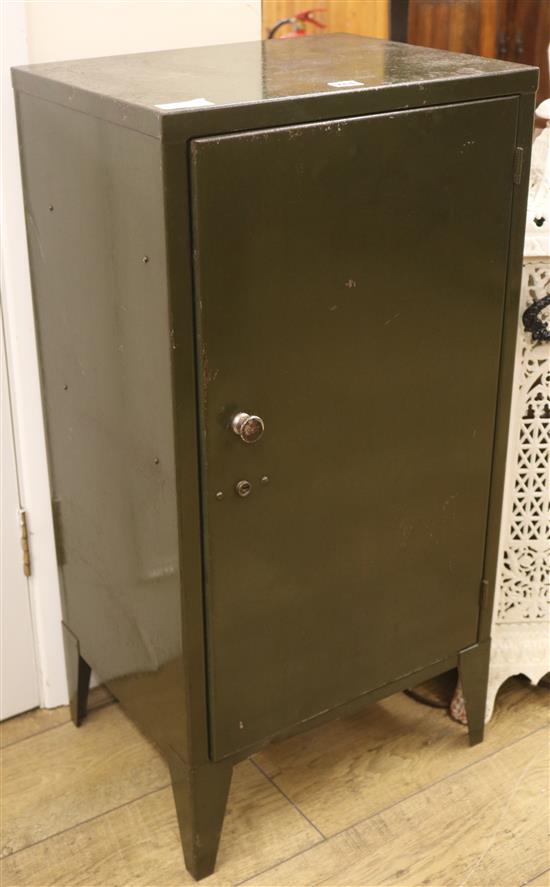 A Military painted cabinet, H.91.5cm